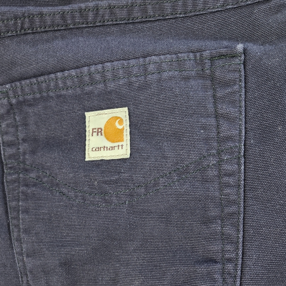 CARHARTT FR CAT Canvas Utility Work Pants Original Fit Navy Men's 38x30 NWT - Picture 7 of 16